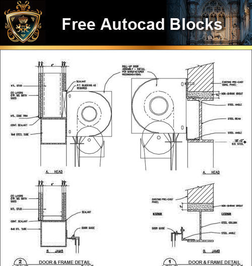 autocad 3d door blocks dwg free